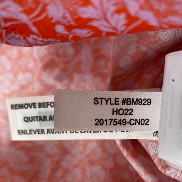 J. Crew x Liberty® Buttondown Size 4 Orange Floral Slim Top Cotton Toutouayette - Picture 13 of 14